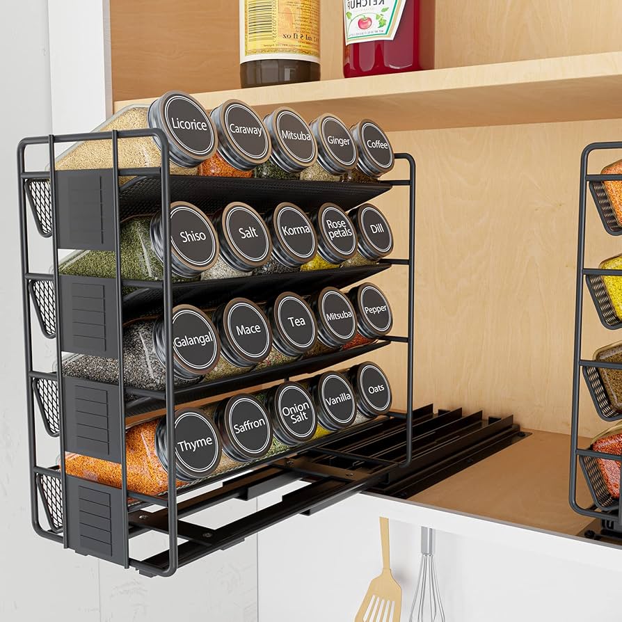 The Timeless Elegance and Smart Organization of an Oak Spice Rack